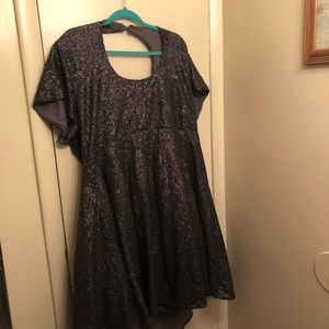 Torrid full sequins grey dress